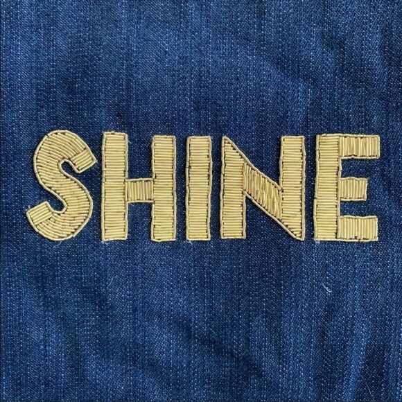 Noonday Collection Shine Denim Pouch - New - Picture 3 of 4